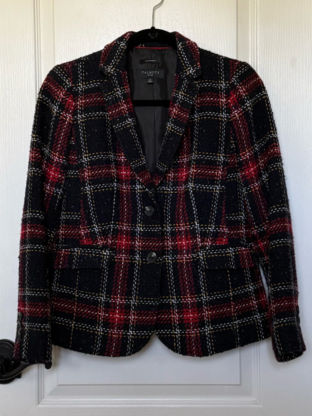 Talbots Aberdeen Blazer, Multicolor Plaid, Size 4P
